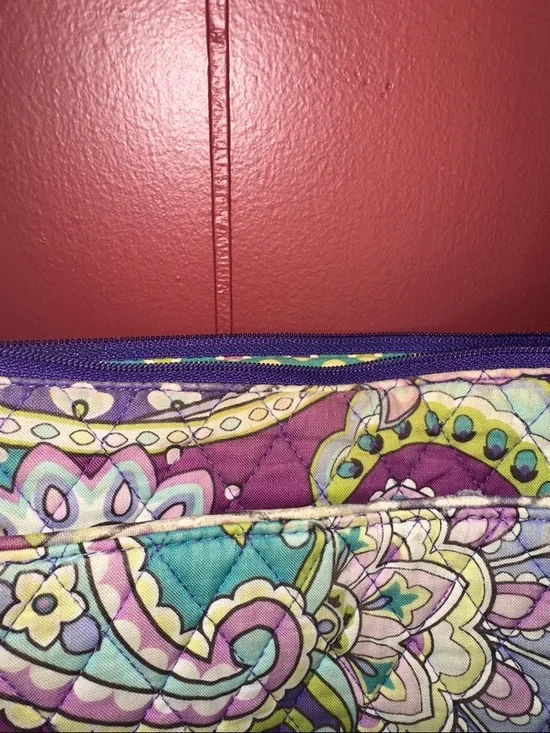 Vera Bradley Purple Paisley Quilted Crossbody - Picture 4 of 6